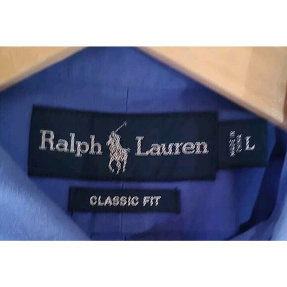 Men's Ralph Lauren Blue Business Work Casual Long Sleeve Men Classic Fit - L - Picture 5 of 5